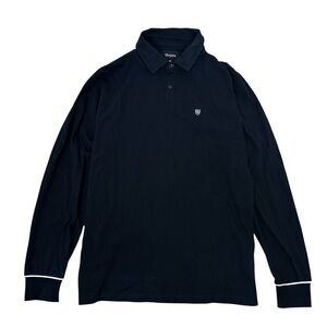 Brixton Black Long Sleeve Polo Shirt Mens xl NWT